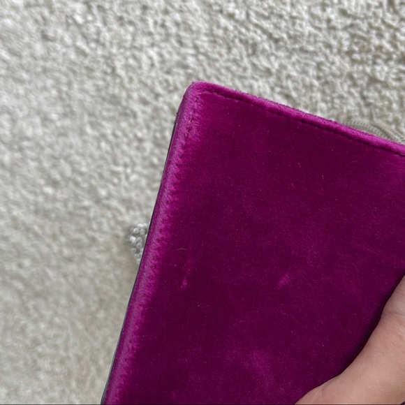 Like New Velvet Super Mini Dionysus Shoulder Bag Fuchsia - Picture 12 of 15